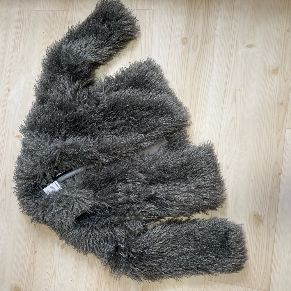 Gray Faux Fur Jacket